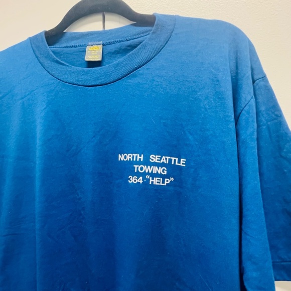 vintage 70s 80s SEATTLE tow company raunchy tee - Picture 4 of 5